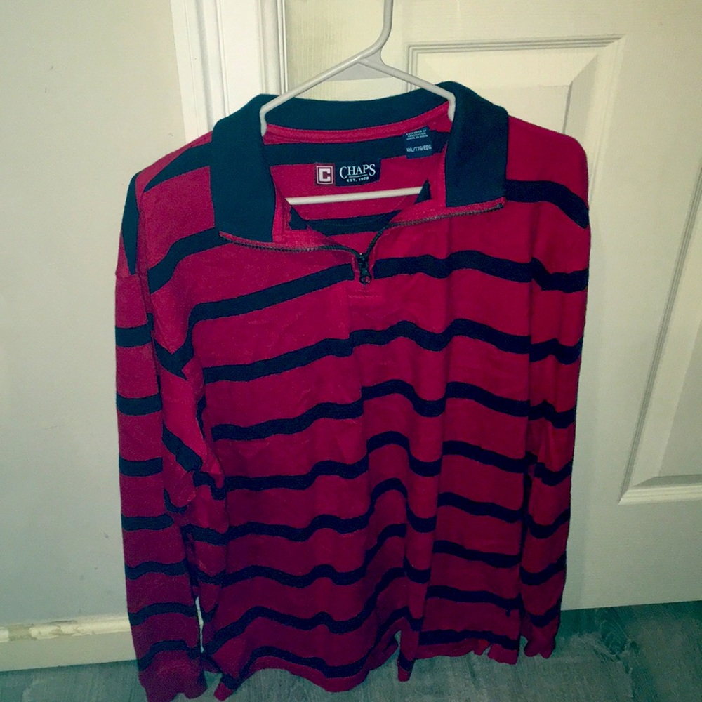 Red long sleeve polo